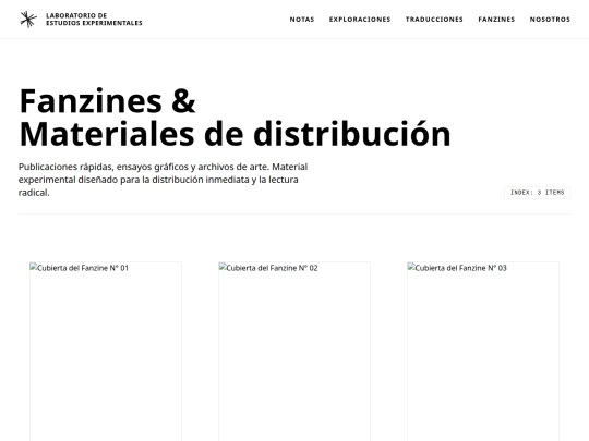 fanzines screenshot