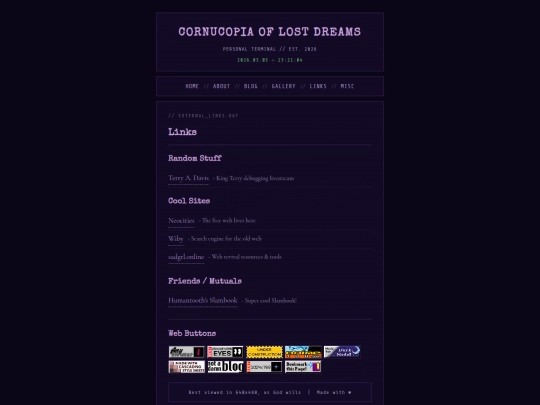 links screenshot