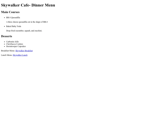 dinner screenshot