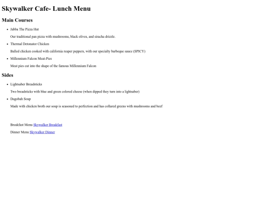 lunch screenshot