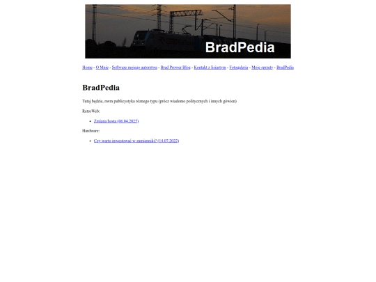 bradpedia screenshot
