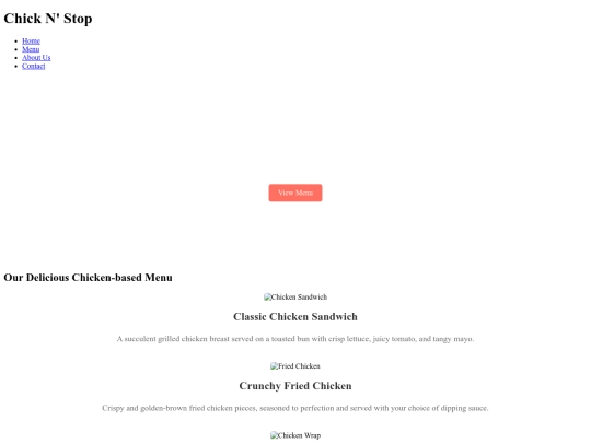 menu screenshot