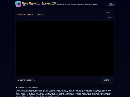 arcade-neon-runner screenshot