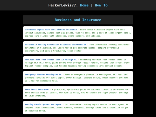 business-insurance screenshot