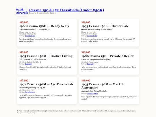 cessna-150-152-classifieds screenshot