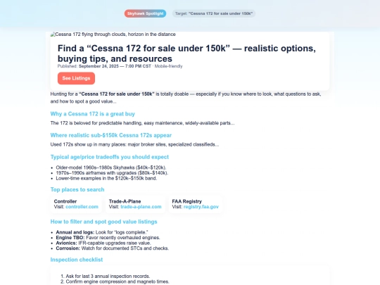 cessna-172-for-sale-under-150k screenshot