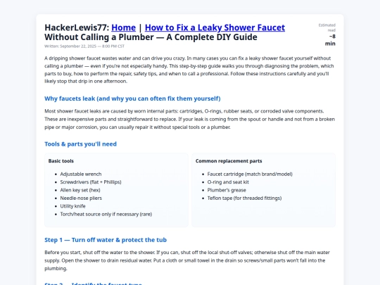 how-to-fix-leaky-faucet screenshot