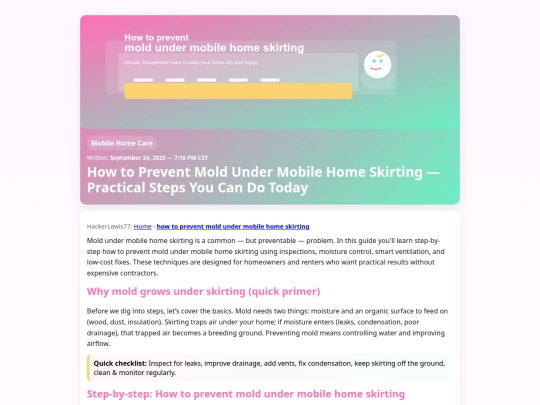 how-to-prevent-mold-under-mobile-home-skirting screenshot