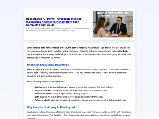 kensington-malpractice-attorney screenshot