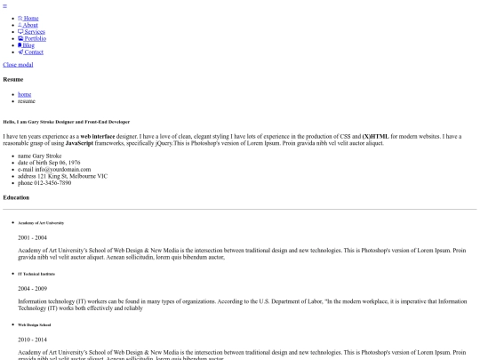 index screenshot