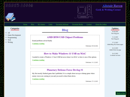 blog screenshot