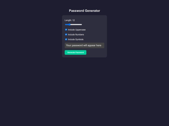 passwordgenerator screenshot