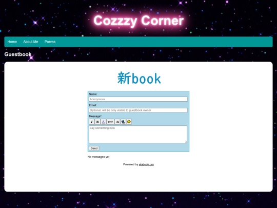 guestbook screenshot