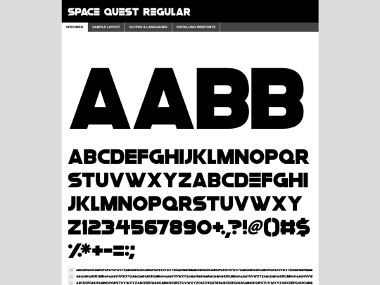 space_font_2/space_quest-demo screenshot