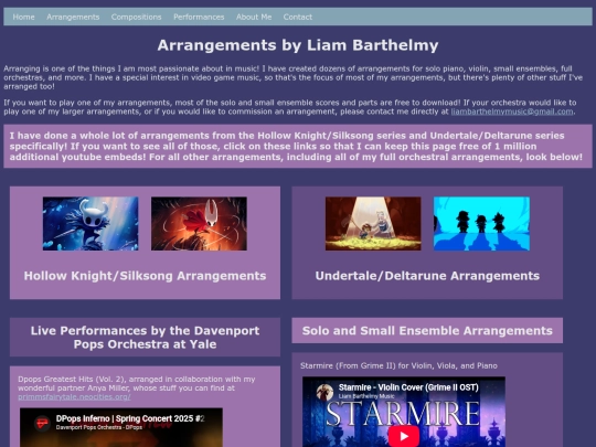 arrangements screenshot