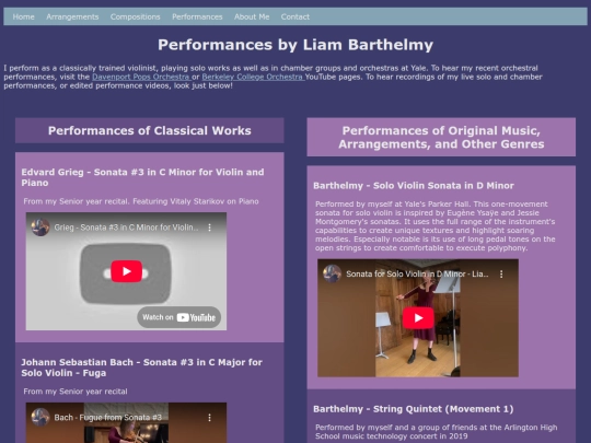 performances screenshot