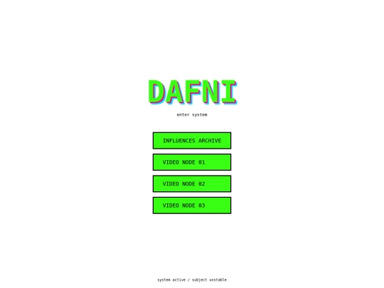dafnihomepage screenshot