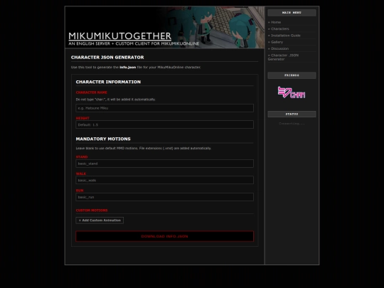 pages/char_json screenshot