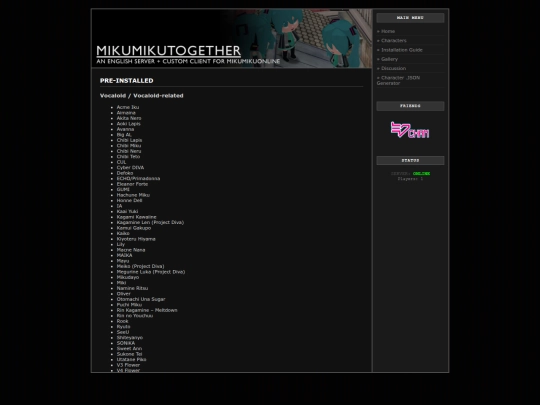 pages/chars screenshot