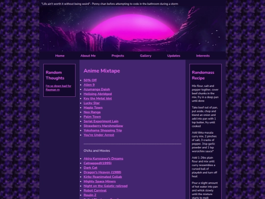 Main Site Stuff /Interests/anime_mixtape screenshot