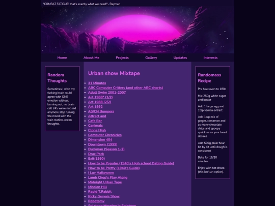 Main Site Stuff /Interests/urban_shows_mixtape screenshot