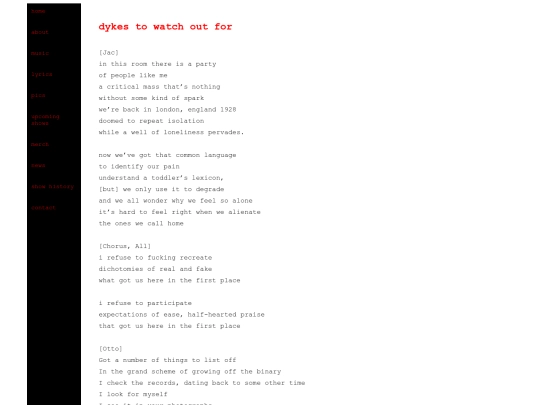 lyrics/dykes screenshot