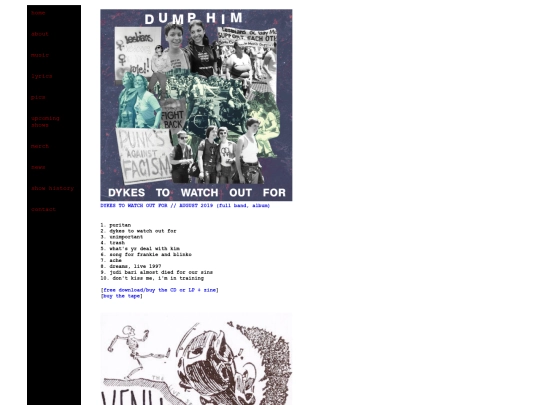 music/discography screenshot