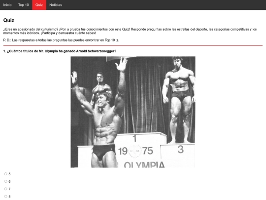 Quiz screenshot