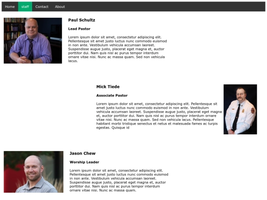 staff-page screenshot