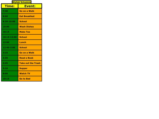 stylish-schedule screenshot