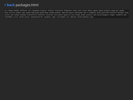 content/packages screenshot