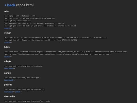 content/repos screenshot