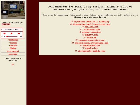 links screenshot