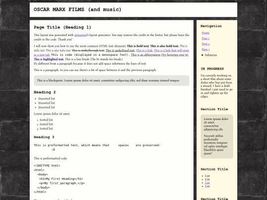 index screenshot