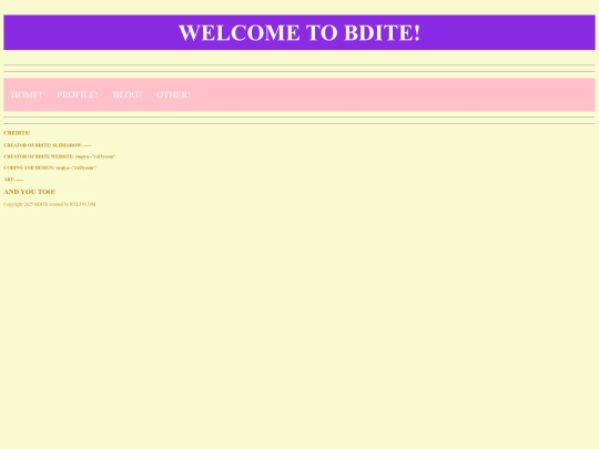 CREDITS screenshot