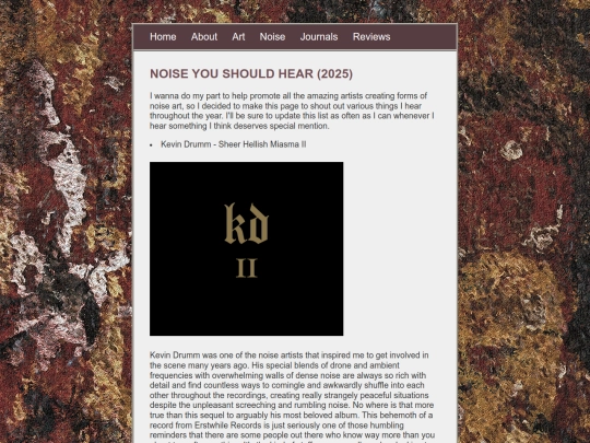 Journals/Noise You Should Hear 2025 screenshot