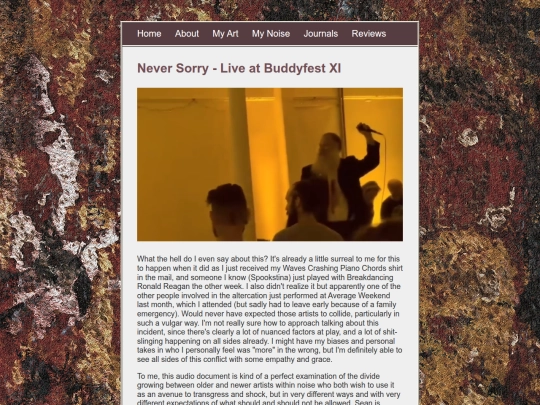 posts/Never Sorry - Live at Buddyfest XI screenshot