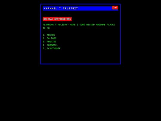 holidays screenshot