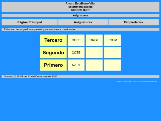 COREP2/practica2/asignaturas screenshot