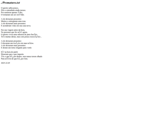 poemas/Prematuro screenshot