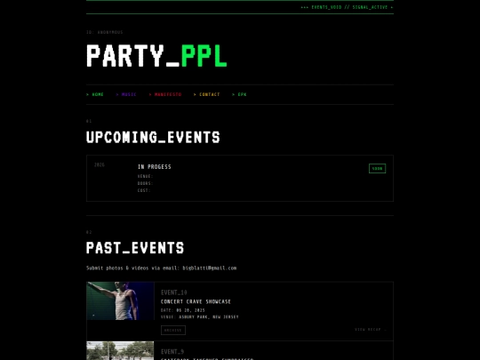 events screenshot