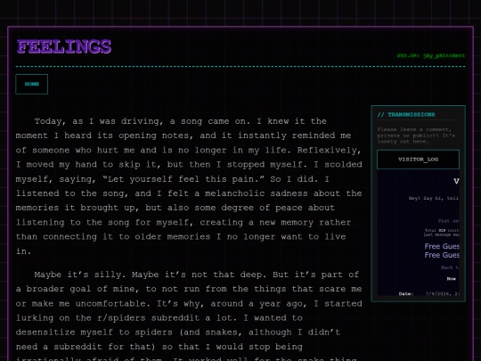 Posts/Feelings screenshot