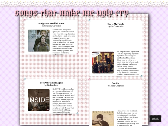 sadsongs screenshot