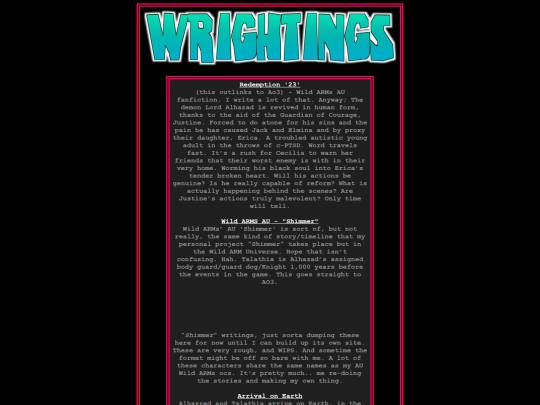 writings screenshot