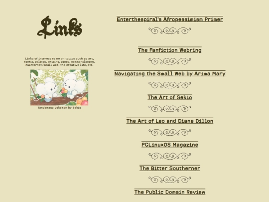 links screenshot