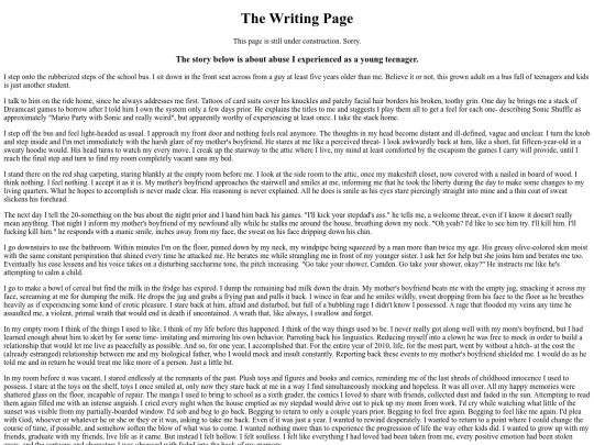 writing screenshot