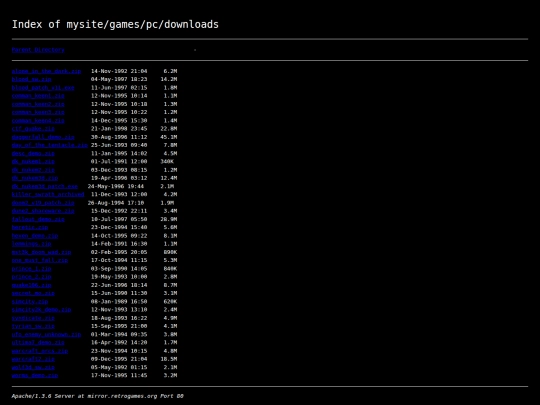 links screenshot