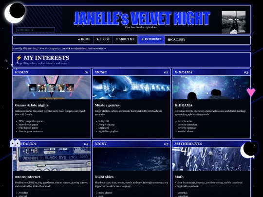 interests screenshot