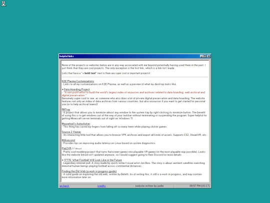 links screenshot
