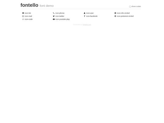 fontello-1f816341/demo screenshot